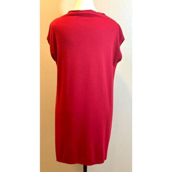 NWOT Eileen Fisher Sueded Cupro Knit Funnel Neck Women's Dress Petite Small - Picture 4 of 10